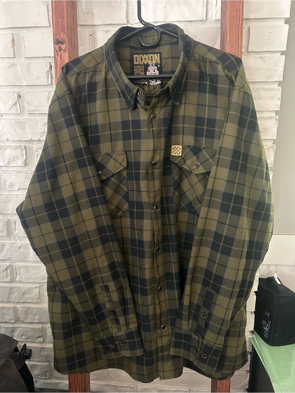DIXXON x NOVESKE RIFLEWORKS Collab Limited Edition Flannel Shirt Men’s 3XL